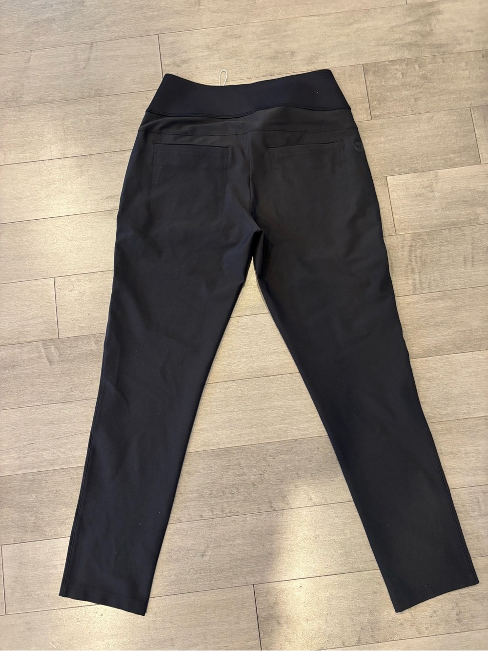Puma Black Women's Athletic Golf Pants with Tapered Leg - Picture 2 of 11